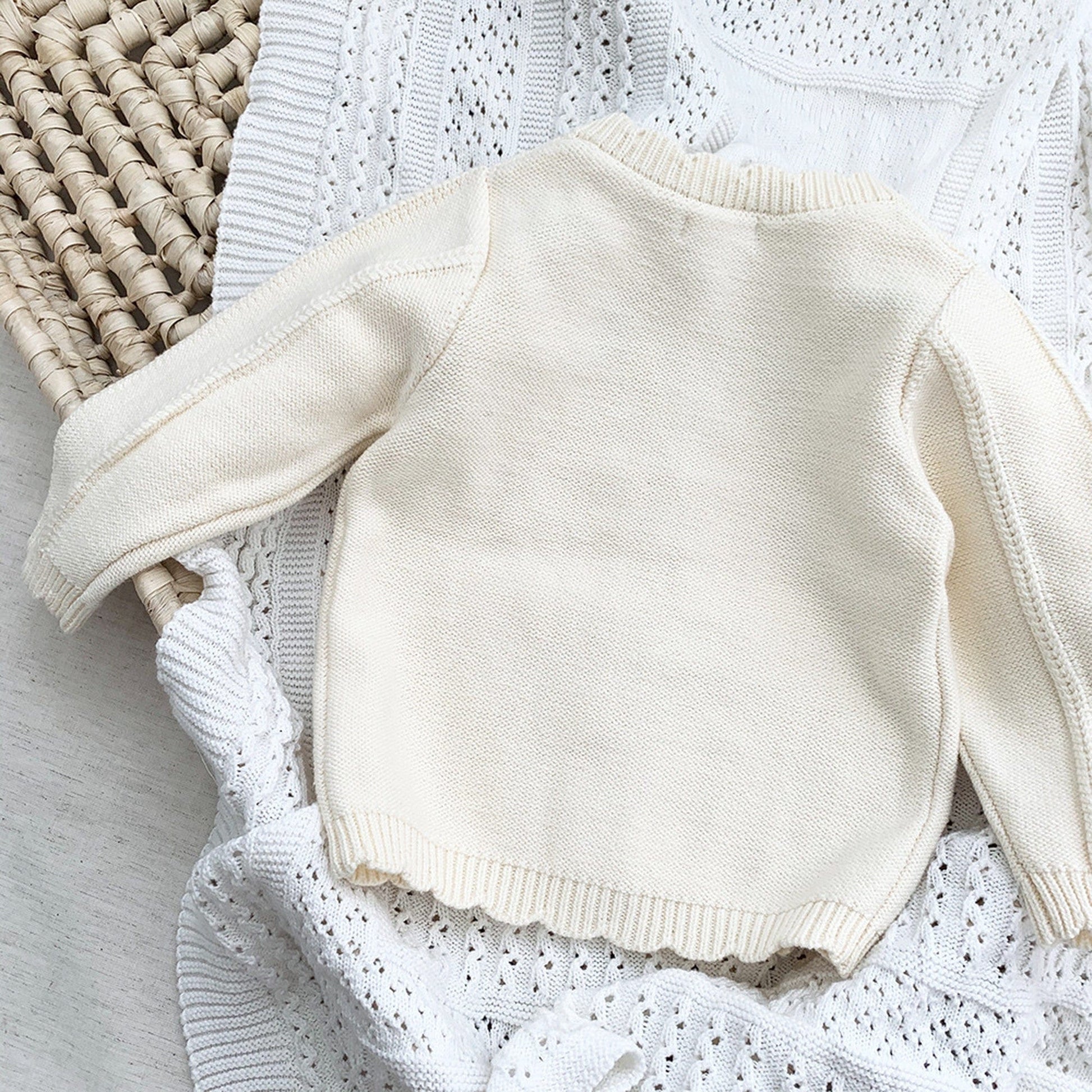 カーディガン・パーカー ベビー キッズ ニット フラワー 刺繍 カーディガン【mh0000248】