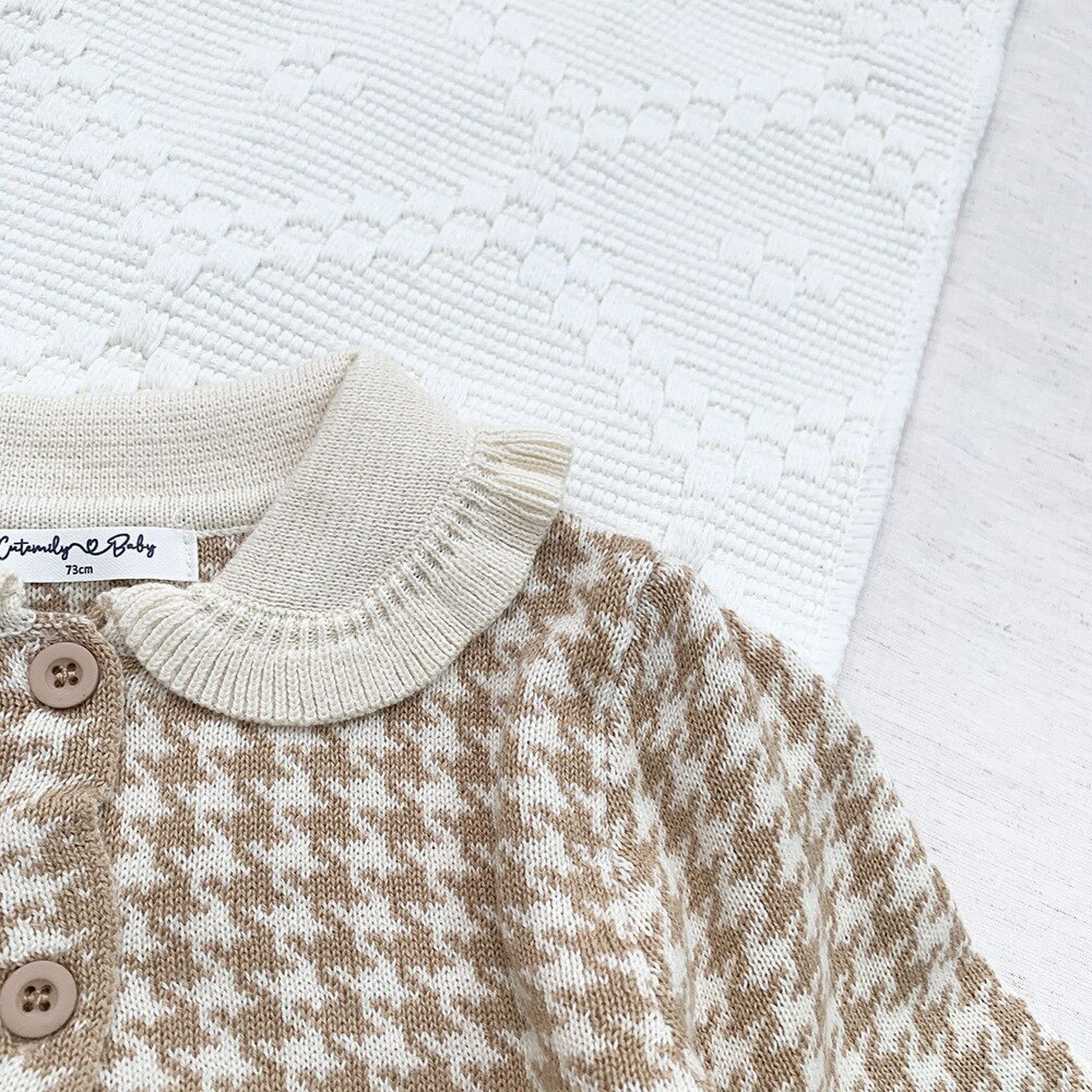 長袖セットアップ ベビー キッズ 千鳥格子 セットアップ 前あき カーディガン トップス ショート パンツ【mh0000258】