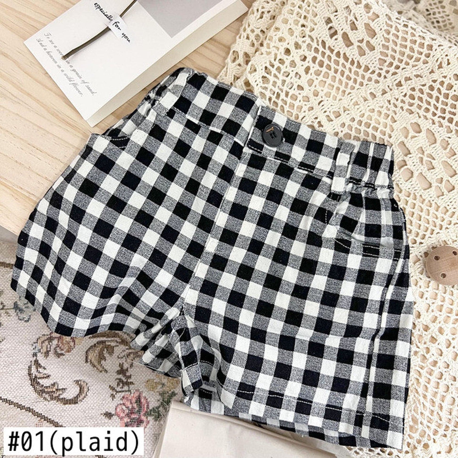 ハーフパンツ・ショートパンツ ベビー キッズ チェック ショートパンツ【mh0000769】