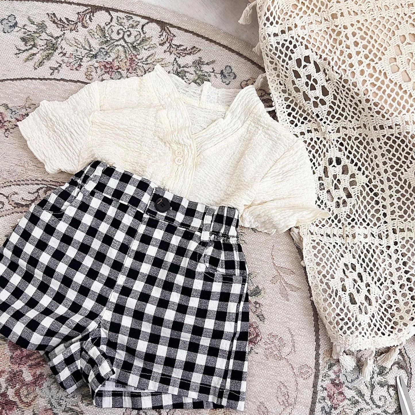 ハーフパンツ・ショートパンツ ベビー キッズ チェック ショートパンツ【mh0000769】