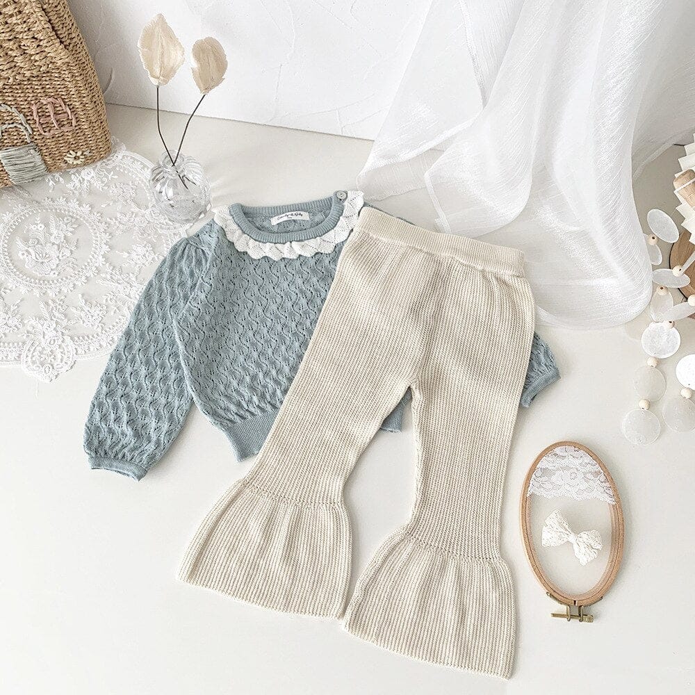 レギンスパンツ キッズ ニット リブ フレア パンツ レギンスパンツ【mh0001235】