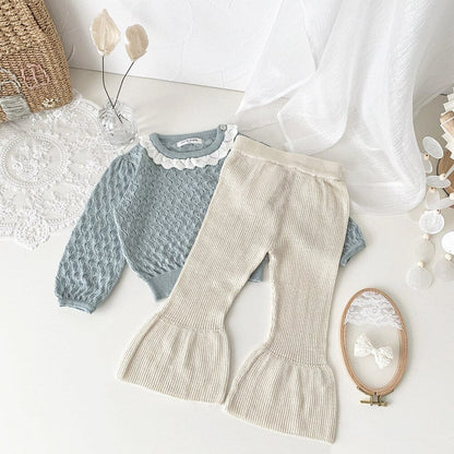 レギンスパンツ キッズ ニット リブ フレア パンツ レギンスパンツ【mh0001235】