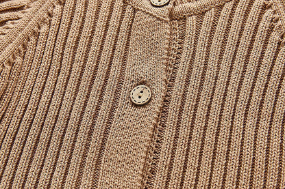 -ベビー ニット ジャンプスーツ 長袖ロンパース 3カラー - mamahalo shop - 長袖ジャンプスーツ -  べビー服 - 子供服 - 男の子 - 女の子