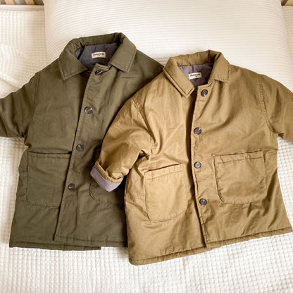 -キッズ 裏キルティング ロング コート【mh0000308】 - mamahalo shop - ロングコート -  べビー服 - 子供服 - 男の子 - 女の子