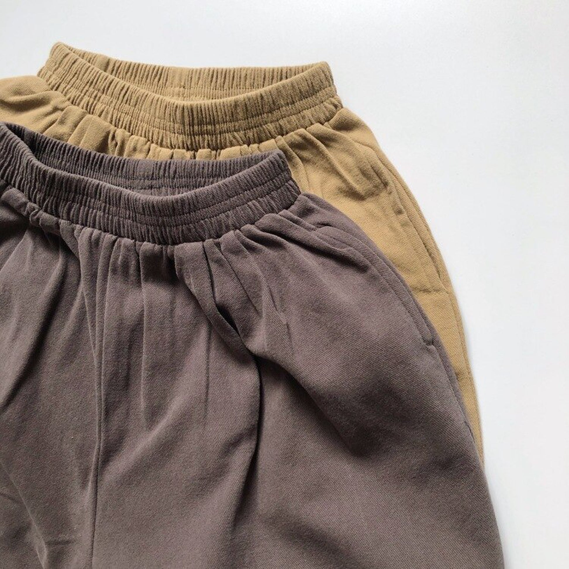 -キッズパンツ コットン ルーズ ロングパンツ カーキ/ダークグレー/2カラー - mamahalo shop - ロングパンツ・スウェットパンツ -  べビー服 - 子供服 - 男の子 - 女の子