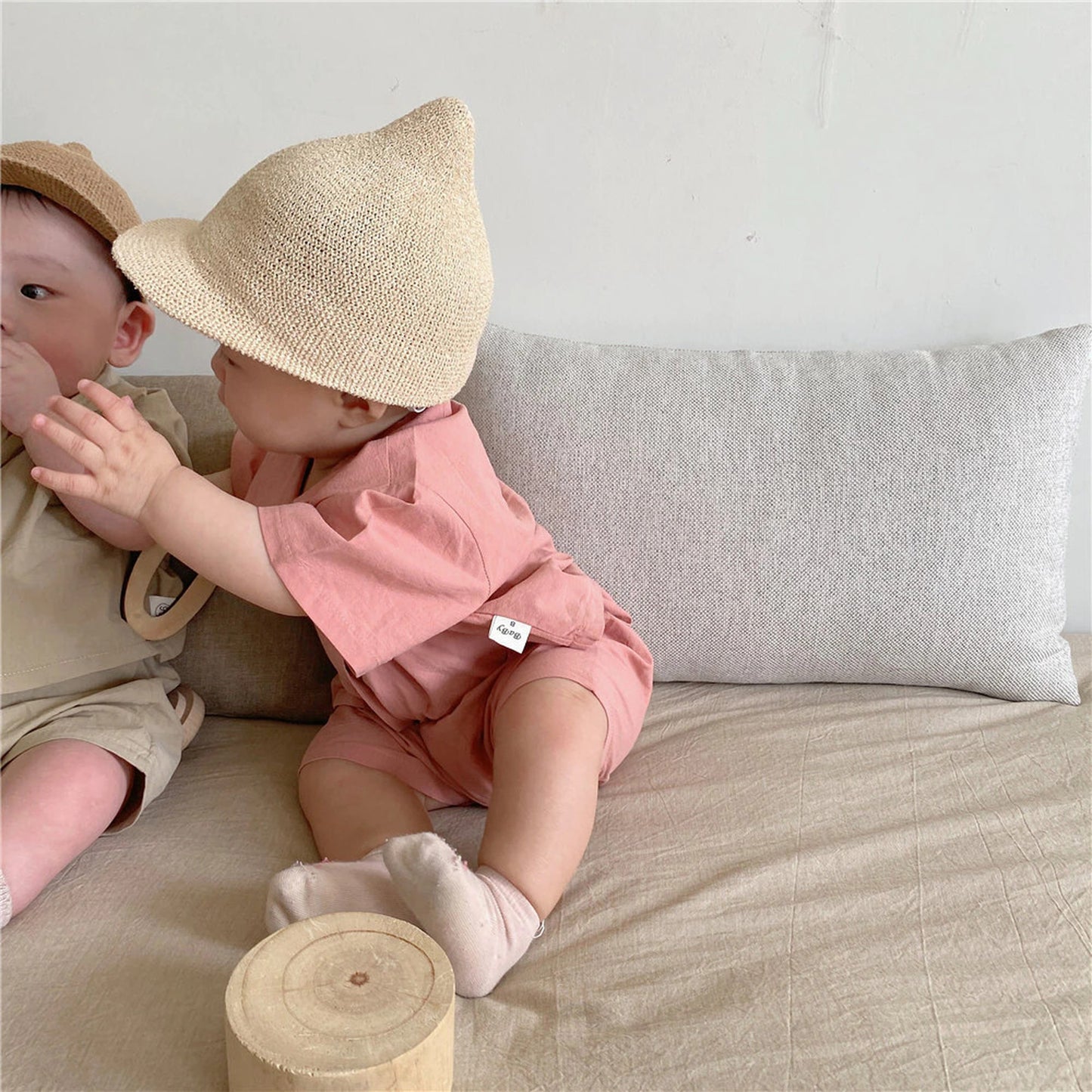 -☺︎ ベビーセットアップ 2点セット 半袖シャツ ショートパンツ 2カラー - mamahalo shop - 半袖セットアップ -  べビー服 - 子供服 - 男の子 - 女の子