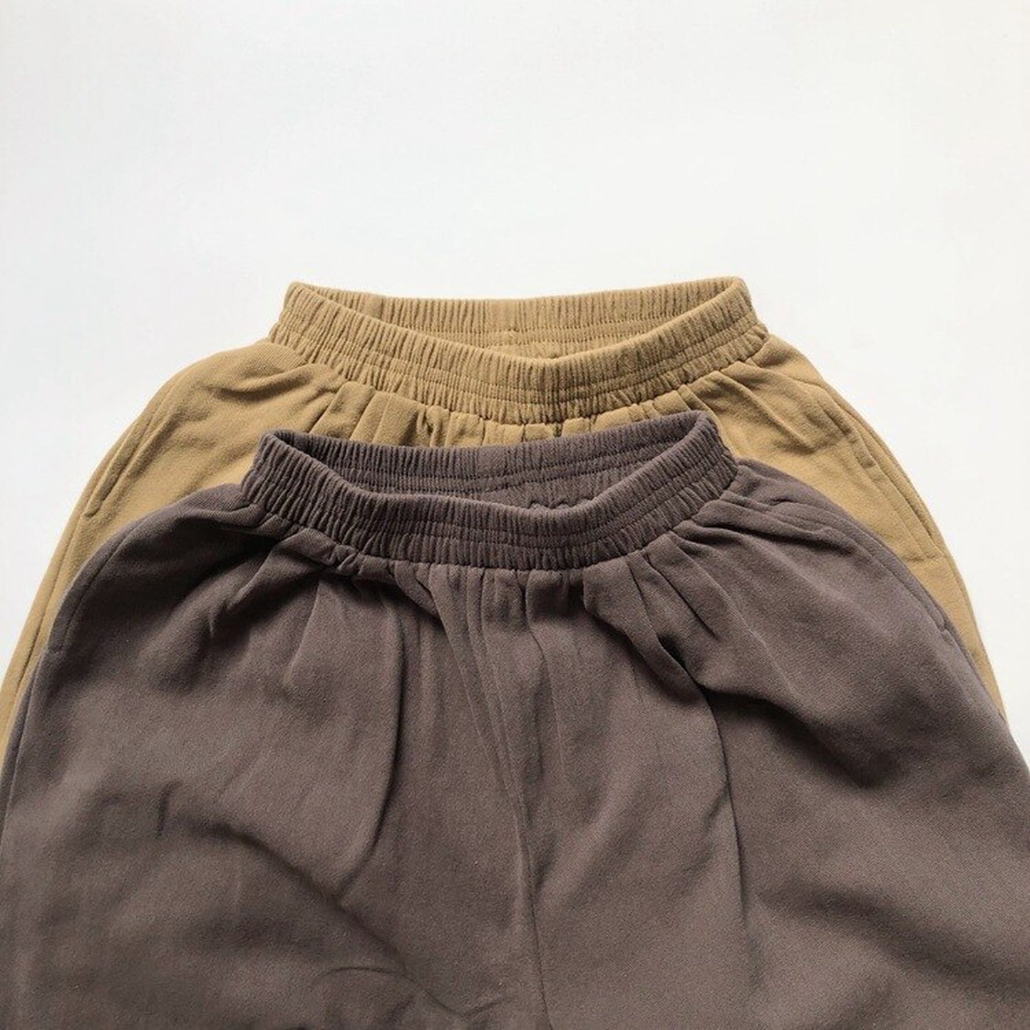 -キッズパンツ コットン ルーズ ロングパンツ カーキ/ダークグレー/2カラー - mamahalo shop - ロングパンツ・スウェットパンツ -  べビー服 - 子供服 - 男の子 - 女の子