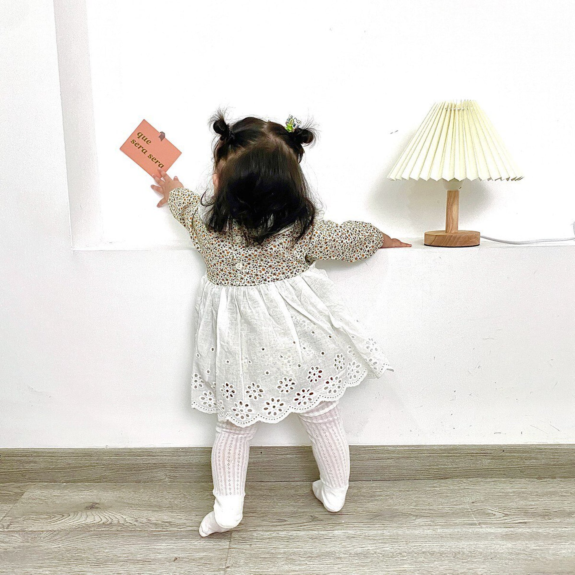 -☺︎ ベビー フラワー エプロン スカート ロンパース - mamahalo shop - 長袖ロンパース -  べビー服 - 子供服 - 男の子 - 女の子