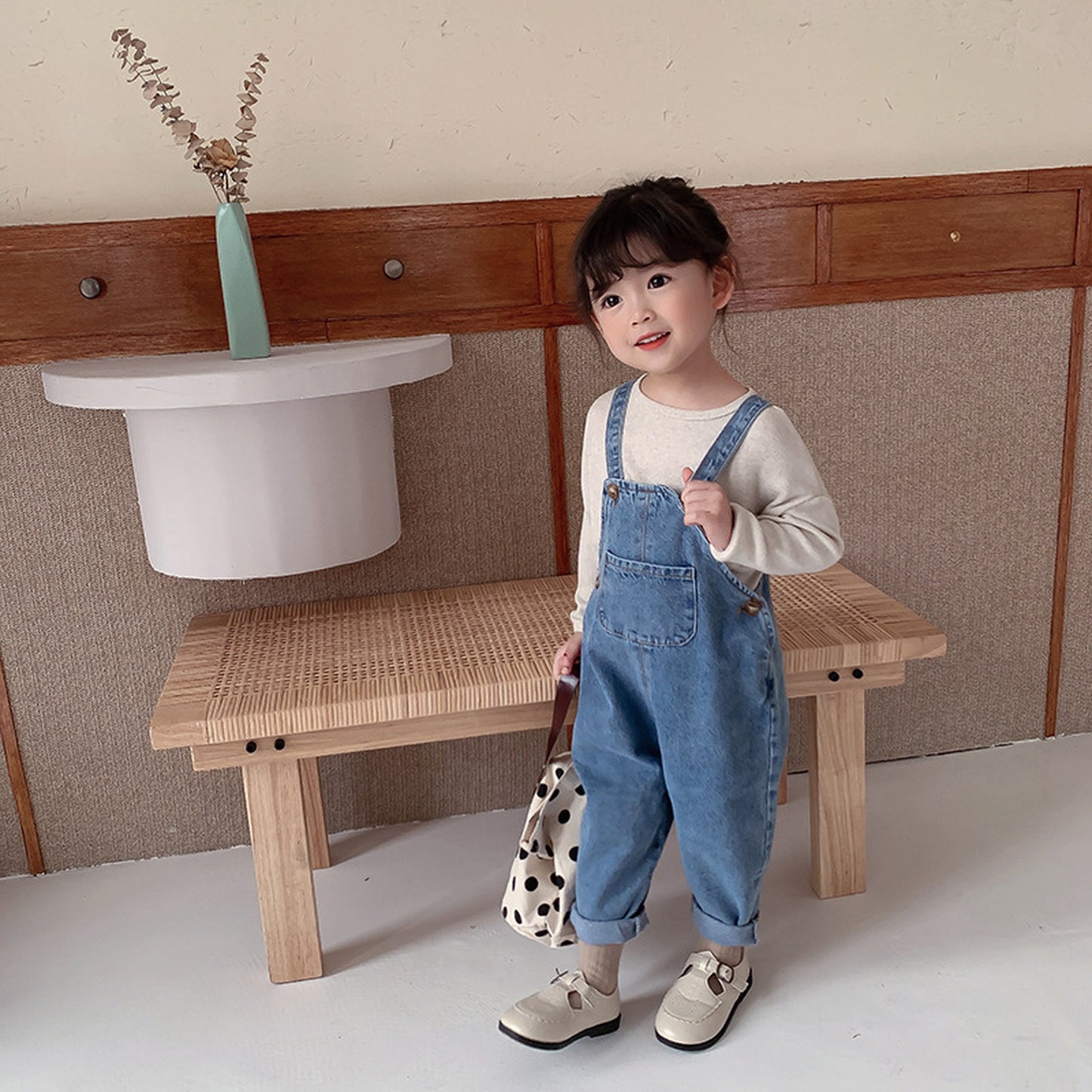 -キッズ デニム オーバーオール【mh0000549】 - mamahalo shop - オーバーオール -  べビー服 - 子供服 - 男の子 - 女の子