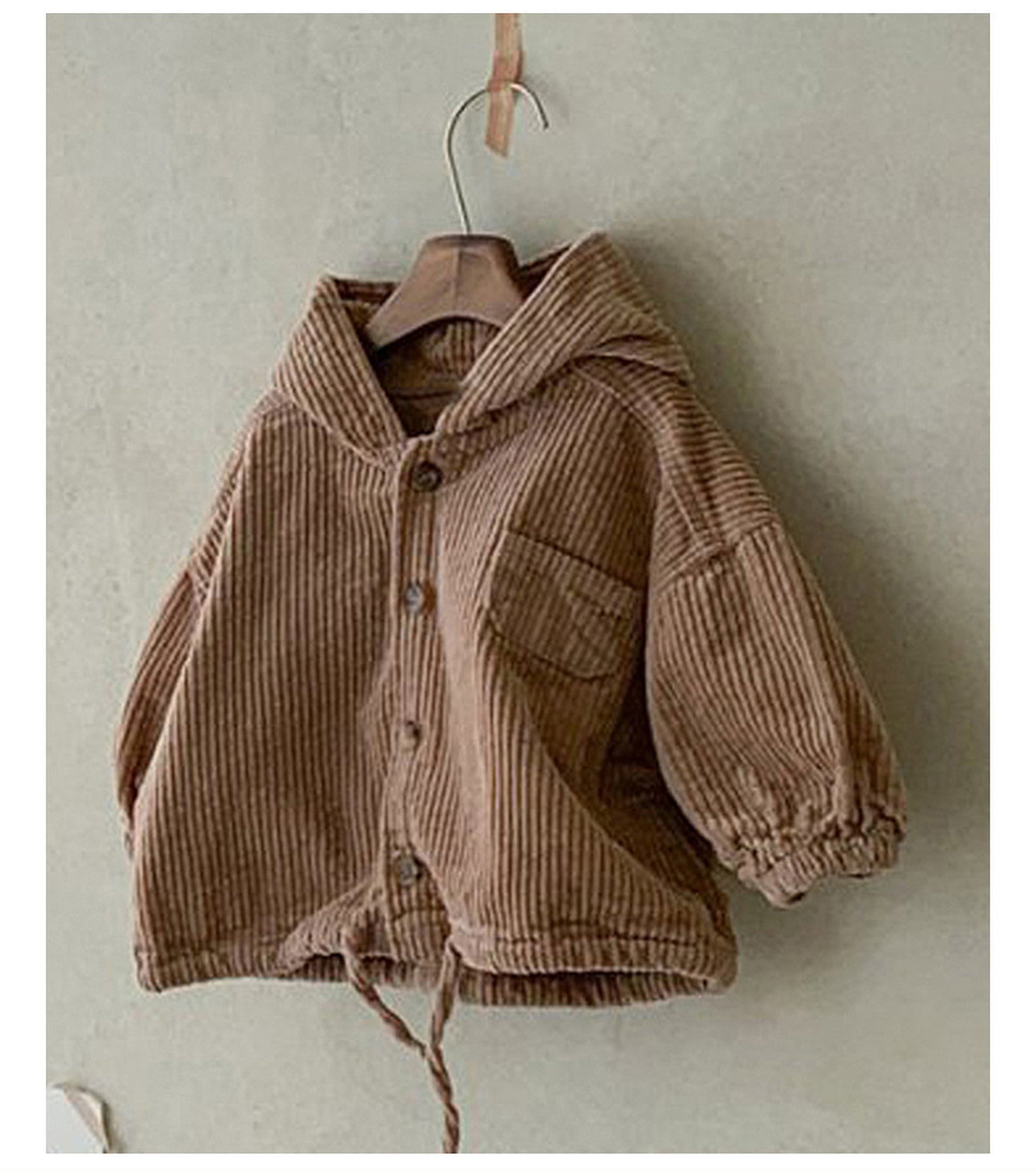 -キッズ コーデュロイ デニム フーディ トップス ジャケット【mh0000353】 - mamahalo shop - ショートコート・ジャケット・ジャンパー -  べビー服 - 子供服 - 男の子 - 女の子