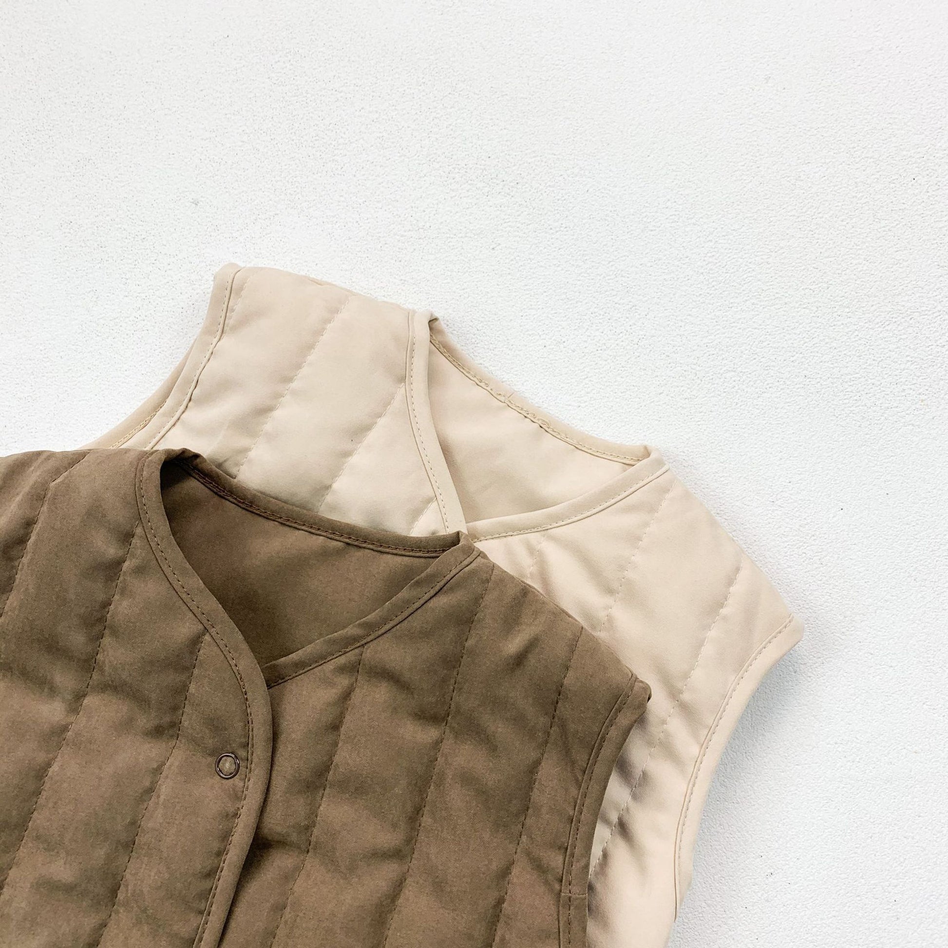 -ベビー キルティング ベスト 帽子 セット【mh0000242】 - mamahalo shop - ベスト -  べビー服 - 子供服 - 男の子 - 女の子