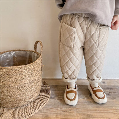 -キッズ キルティング アウター パンツ【mh0000291】 - mamahalo shop - ロングパンツ・スウェットパンツ -  べビー服 - 子供服 - 男の子 - 女の子