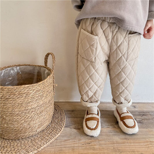 -キッズ キルティング アウター パンツ【mh0000291】 - mamahalo shop - ロングパンツ・スウェットパンツ -  べビー服 - 子供服 - 男の子 - 女の子