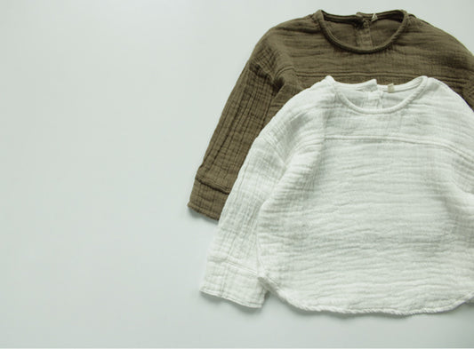 -キッズ コットンリネン トップス【mh0000320】 - mamahalo shop - 長袖Tシャツ -  べビー服 - 子供服 - 男の子 - 女の子