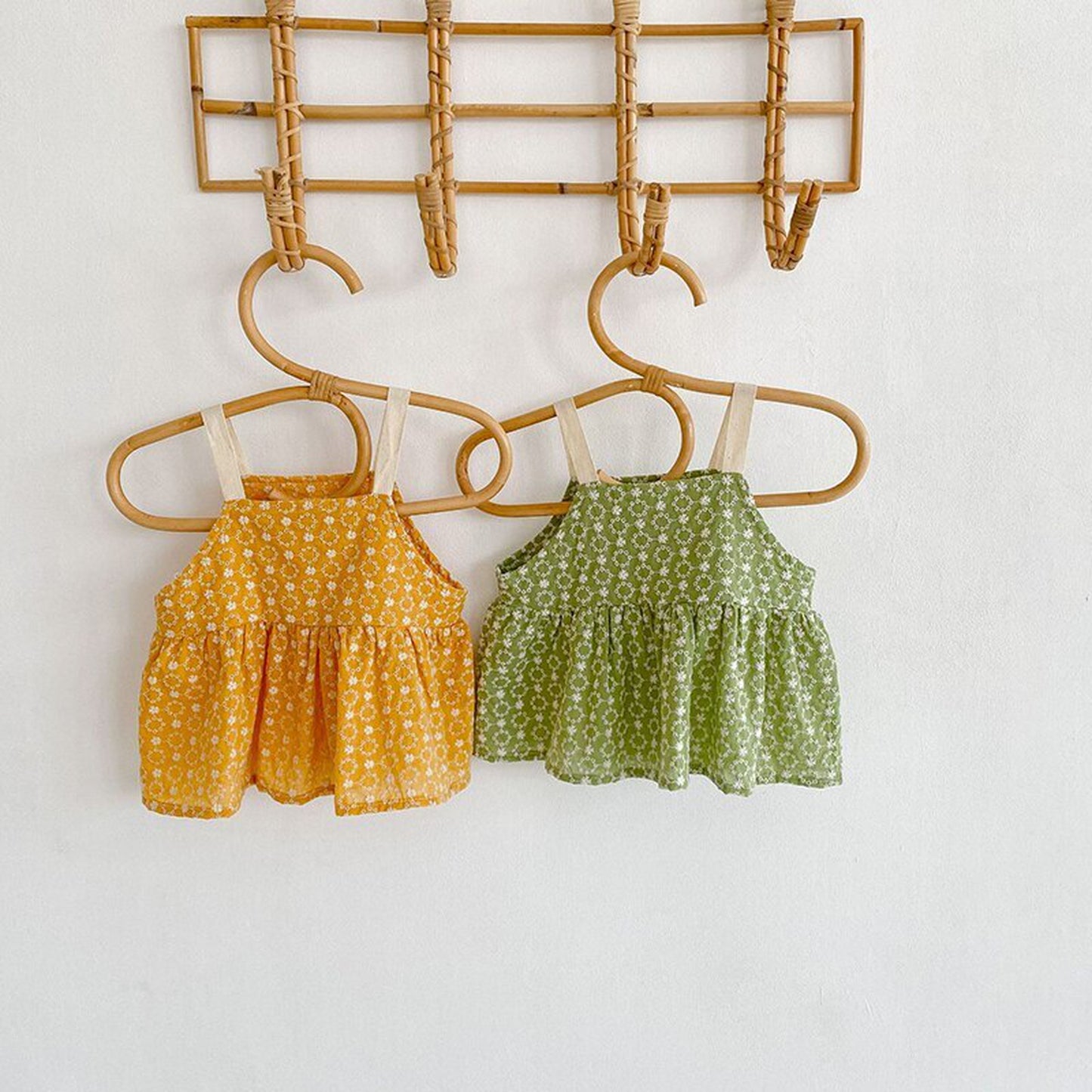 -ベビー フラワー 花柄 キャミチュニック ブルマー セット【mh0000467】 - mamahalo shop - ノースリーブセットアップ -  べビー服 - 子供服 - 男の子 - 女の子