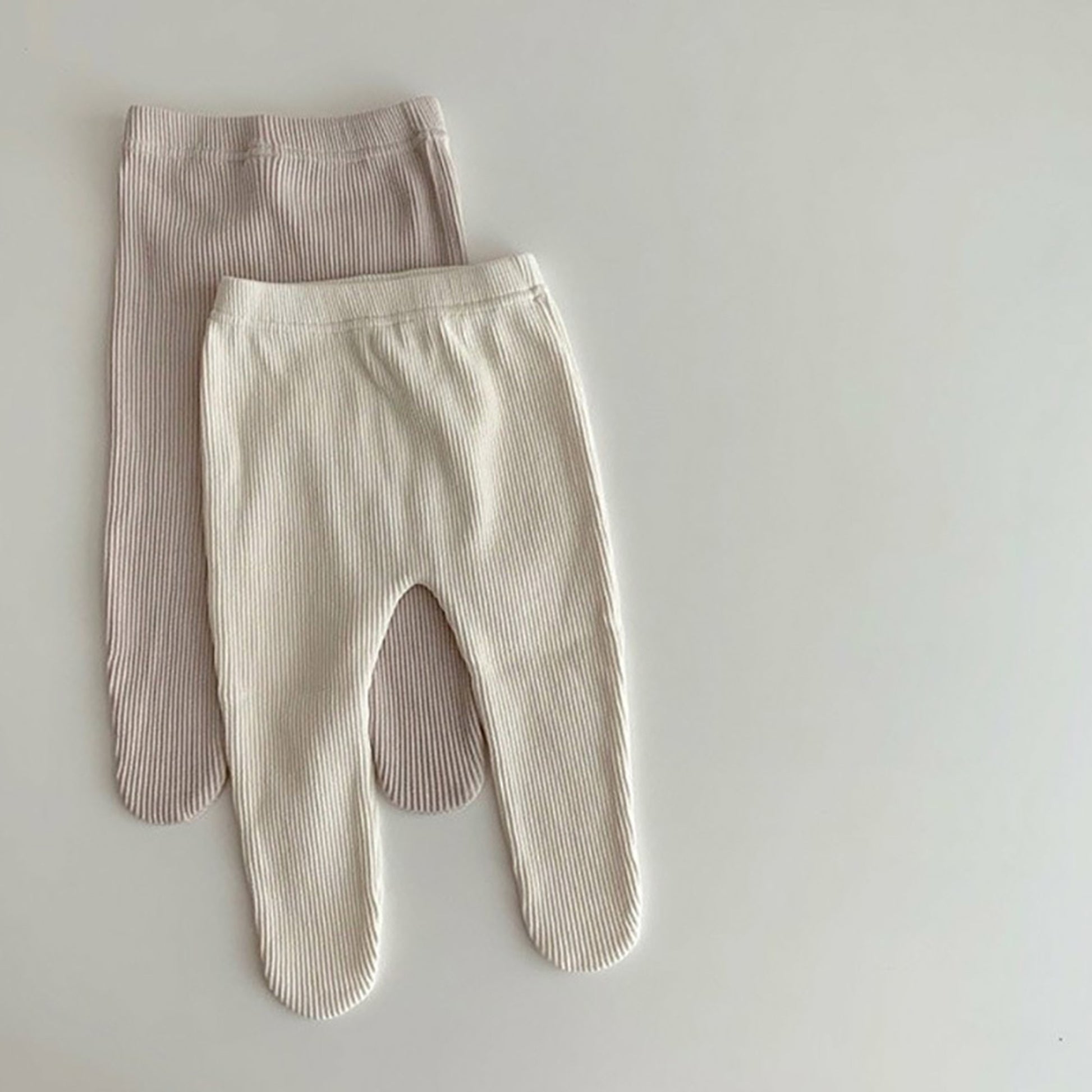 -ベビー リブ 足つき レギンス パンツ タイツ【mh0000074】 - mamahalo shop - レギンスパンツ -  べビー服 - 子供服 - 男の子 - 女の子