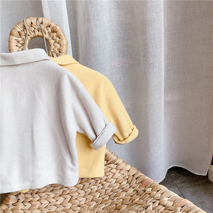 -キッズ フリース ポロシャツ【mh0000267】 - mamahalo shop - 長袖シャツ・ブラウス -  べビー服 - 子供服 - 男の子 - 女の子