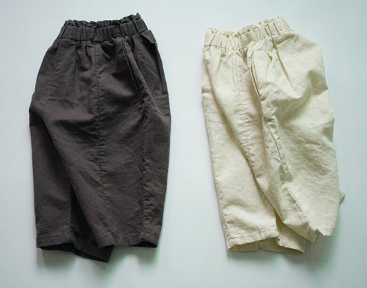 -キッズ コットン サマー パンツ - mamahalo shop - ハーフパンツ・ショートパンツ -  べビー服 - 子供服 - 男の子 - 女の子