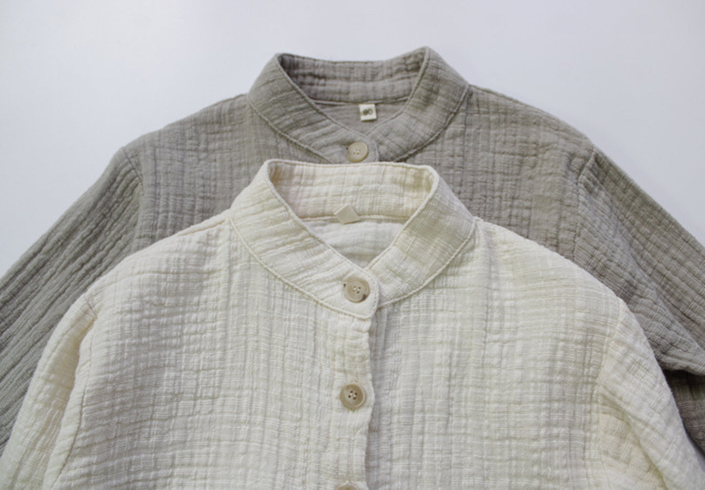 -キッズ コットンリネン シャツ - mamahalo shop - 長袖シャツ・ブラウス -  べビー服 - 子供服 - 男の子 - 女の子