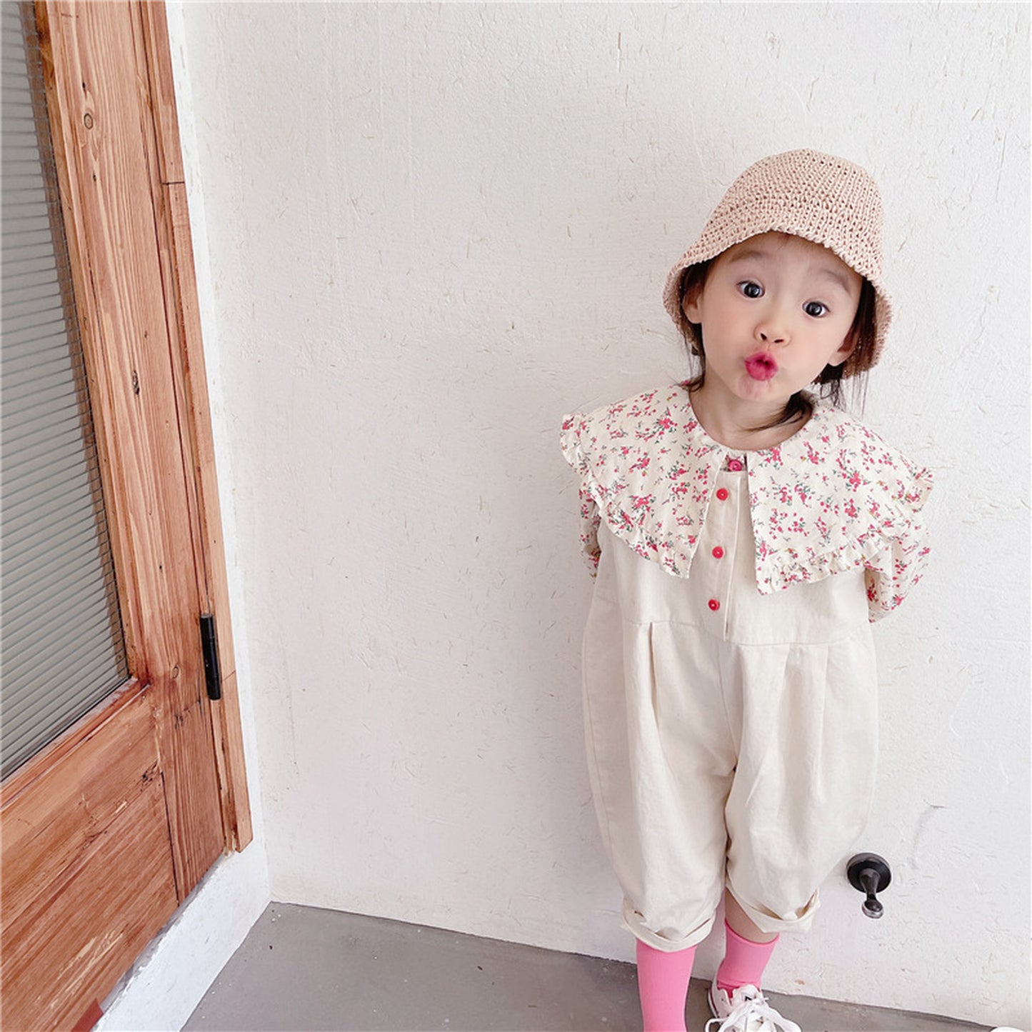-キッズ ジャンプスーツ ノースリーブつなぎ【mh0000539】 - mamahalo shop - ノースリーブジャンプスーツ -  べビー服 - 子供服 - 男の子 - 女の子