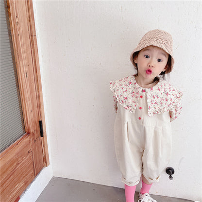 -キッズ ジャンプスーツ ノースリーブつなぎ【mh0000539】 - mamahalo shop - ノースリーブジャンプスーツ -  べビー服 - 子供服 - 男の子 - 女の子
