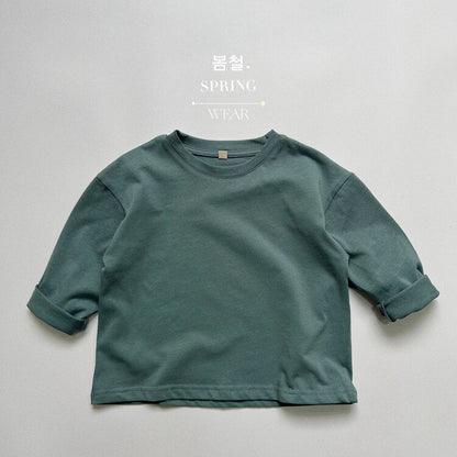 -キッズ シンプル ベーシック 長袖 Tシャツ トップス【mh0001232】 - mamahalo shop - 長袖Tシャツ -  べビー服 - 子供服 - 男の子 - 女の子