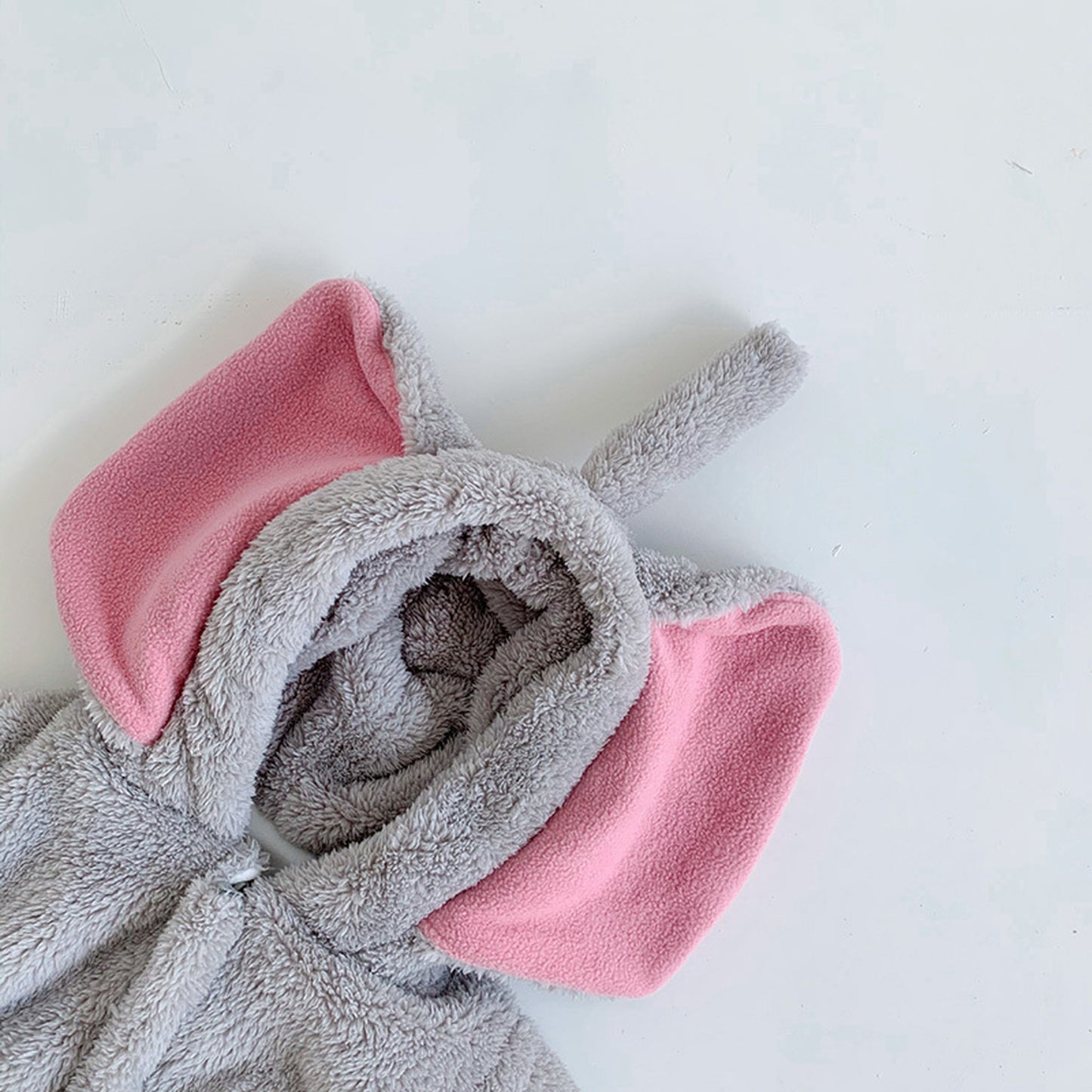 -ベビー ぞう 耳付き フーディ フリース アウター ジャンプスーツ【mh0000205】 - mamahalo shop - アウタージャンプスーツ -  べビー服 - 子供服 - 男の子 - 女の子