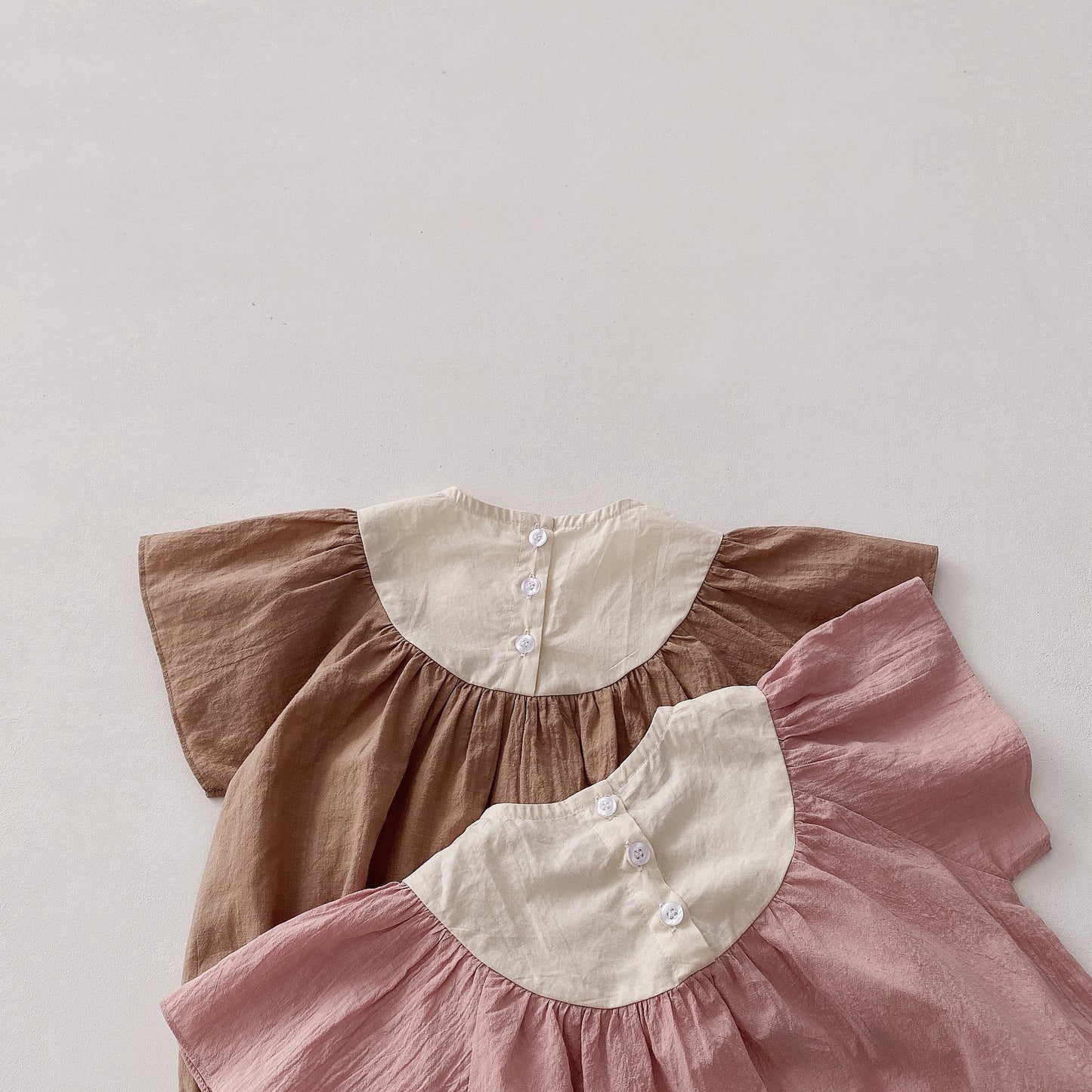 -ベビー バタフライ スリーブ ロンパース 48901799 - mamahalo shop - 半袖ロンパース -  べビー服 - 子供服 - 男の子 - 女の子