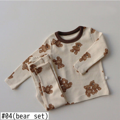 -ベビー セットアップ くま うさぎ パジャマ ロンパース パンツ Tシャツ - mamahalo shop - 長袖パジャマ -  べビー服 - 子供服 - 男の子 - 女の子