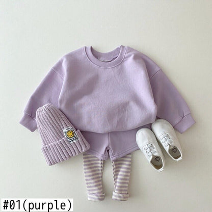 -☺︎ ベビー セットアップ トレーナー ドッキング レギンス パンツ スウェット - mamahalo shop - 長袖セットアップ -  べビー服 - 子供服 - 男の子 - 女の子