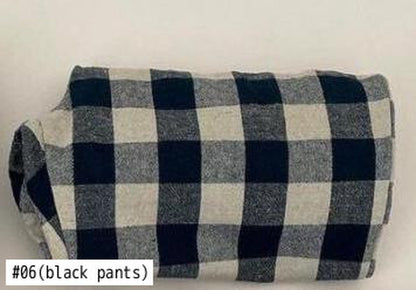 -ベビー アニマル 歯磨き トレーナー チェック パンツ【mh0000296】 - mamahalo shop - トレーナー・フーディ -  べビー服 - 子供服 - 男の子 - 女の子