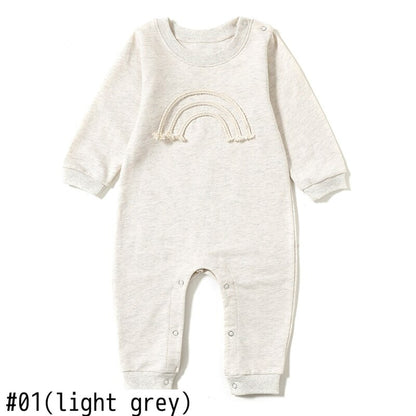 -ベビー レインボー ロンパース【mh0000060】 - mamahalo shop - 長袖ロンパース -  べビー服 - 子供服 - 男の子 - 女の子