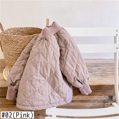 -キッズ キルティング ハイネック スウェット トレーナー【mh0000280】 - mamahalo shop - トレーナー・フーディ -  べビー服 - 子供服 - 男の子 - 女の子