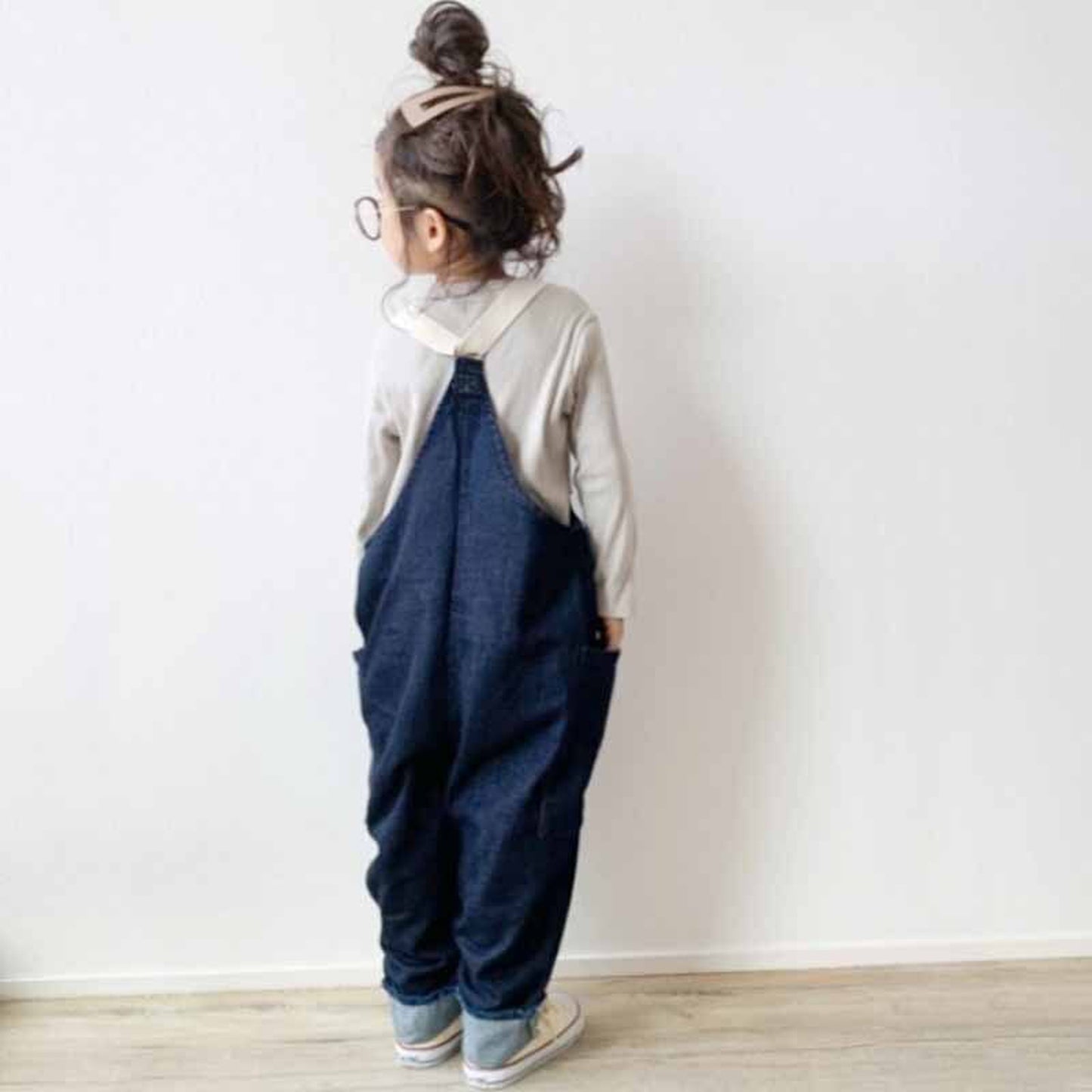 -キッズ デニム テープ サスペンダー サロペット リンク ママ お揃い コーデ【mh0000396】 - mamahalo shop - オーバーオール -  べビー服 - 子供服 - 男の子 - 女の子