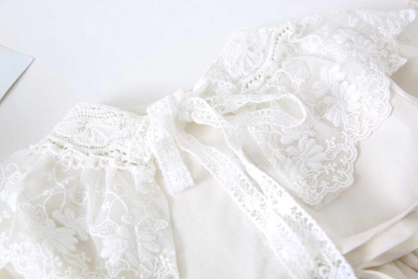 -キッズワンピース レース ドレス 長袖ワンピース ベージュ - mamahalo shop - 長袖ワンピース -  べビー服 - 子供服 - 男の子 - 女の子