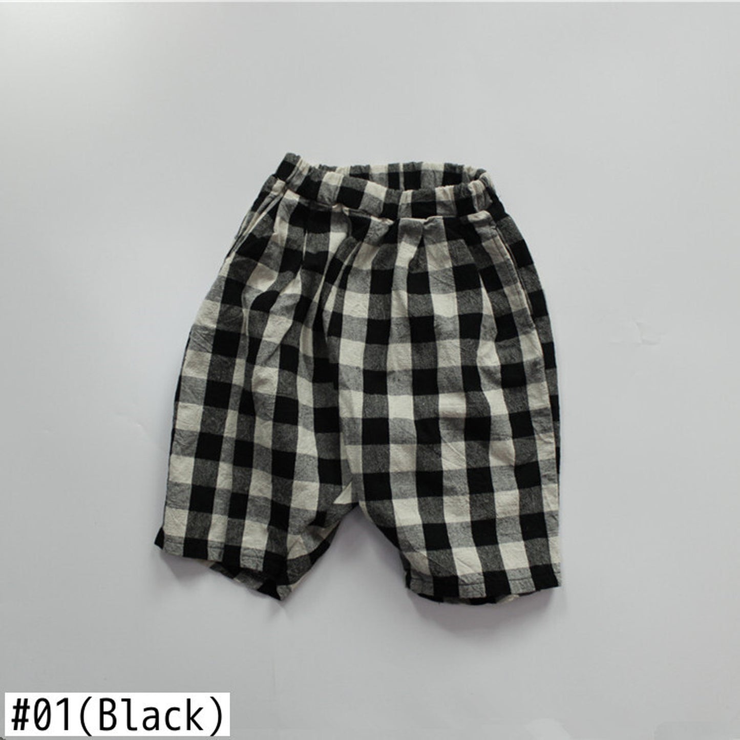 -キッズ チェック サマー パンツ - mamahalo shop - ハーフパンツ・ショートパンツ -  べビー服 - 子供服 - 男の子 - 女の子