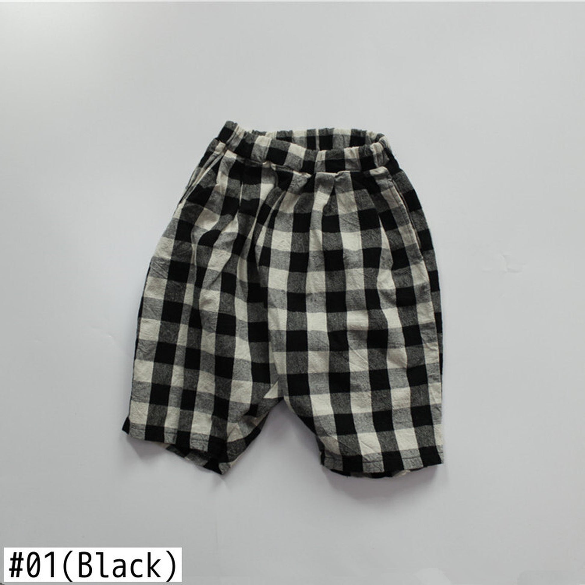 -キッズ チェック サマー パンツ - mamahalo shop - ハーフパンツ・ショートパンツ -  べビー服 - 子供服 - 男の子 - 女の子