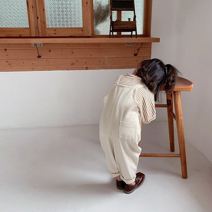 -キッズ デニム オーバーオール【mh0000549】 - mamahalo shop - オーバーオール -  べビー服 - 子供服 - 男の子 - 女の子