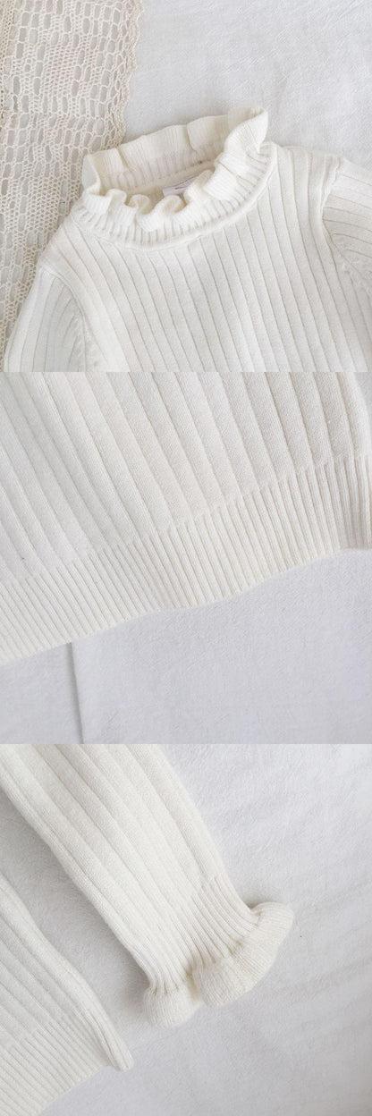 -キッズ ニット フリル トップス カットソー セーター【mh0000212】 - mamahalo shop - ニット・セーター -  べビー服 - 子供服 - 男の子 - 女の子