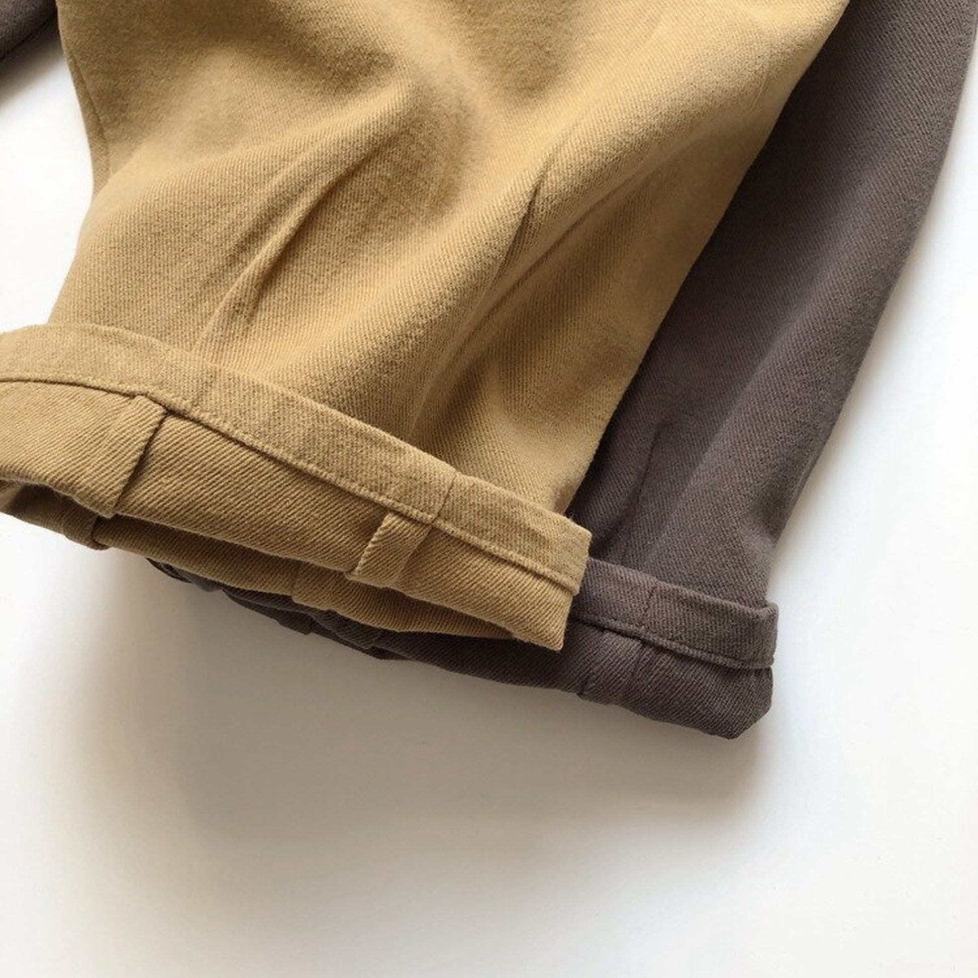 -キッズパンツ コットン ルーズ ロングパンツ カーキ/ダークグレー/2カラー - mamahalo shop - ロングパンツ・スウェットパンツ -  べビー服 - 子供服 - 男の子 - 女の子