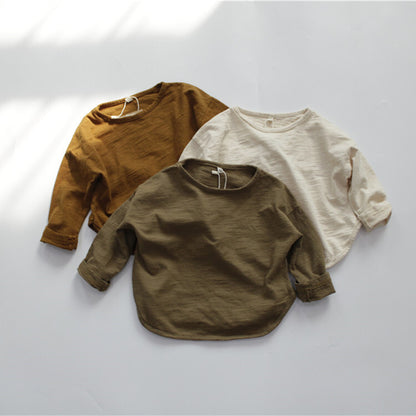 -キッズ シンプル 長袖 Tシャツ【mh-0000232】 - mamahalo shop - 長袖Tシャツ -  べビー服 - 子供服 - 男の子 - 女の子