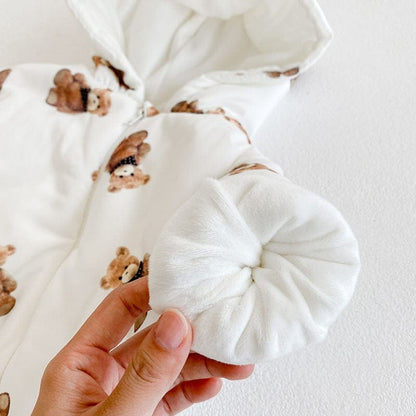 アウタージャンプスーツ ベビー くま ベア フーディ アウター ジャンプスーツ【mh0001428】