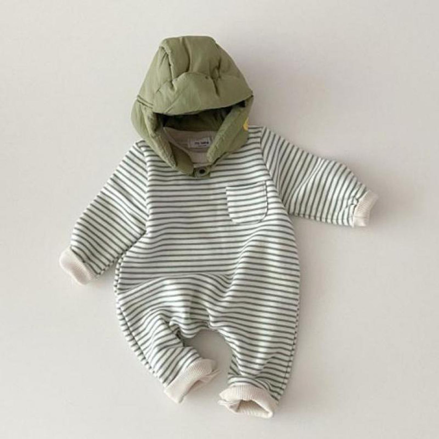 -ベビー ボーダー ロンパース ジャンプスーツ【mh0000198】 - mamahalo shop - 長袖ロンパース -  べビー服 - 子供服 - 男の子 - 女の子