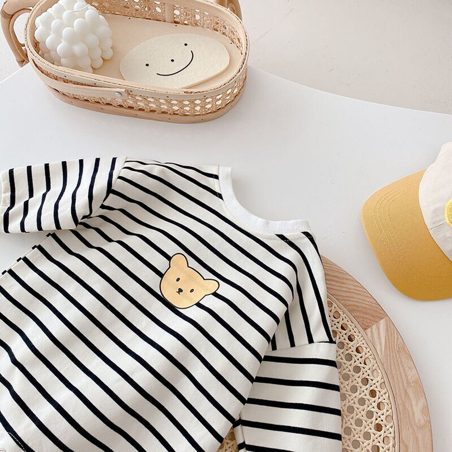 -# ベビー くま ボーダー ロンパース【mh0000413】 - mamahalo shop - 長袖ロンパース -  べビー服 - 子供服 - 男の子 - 女の子