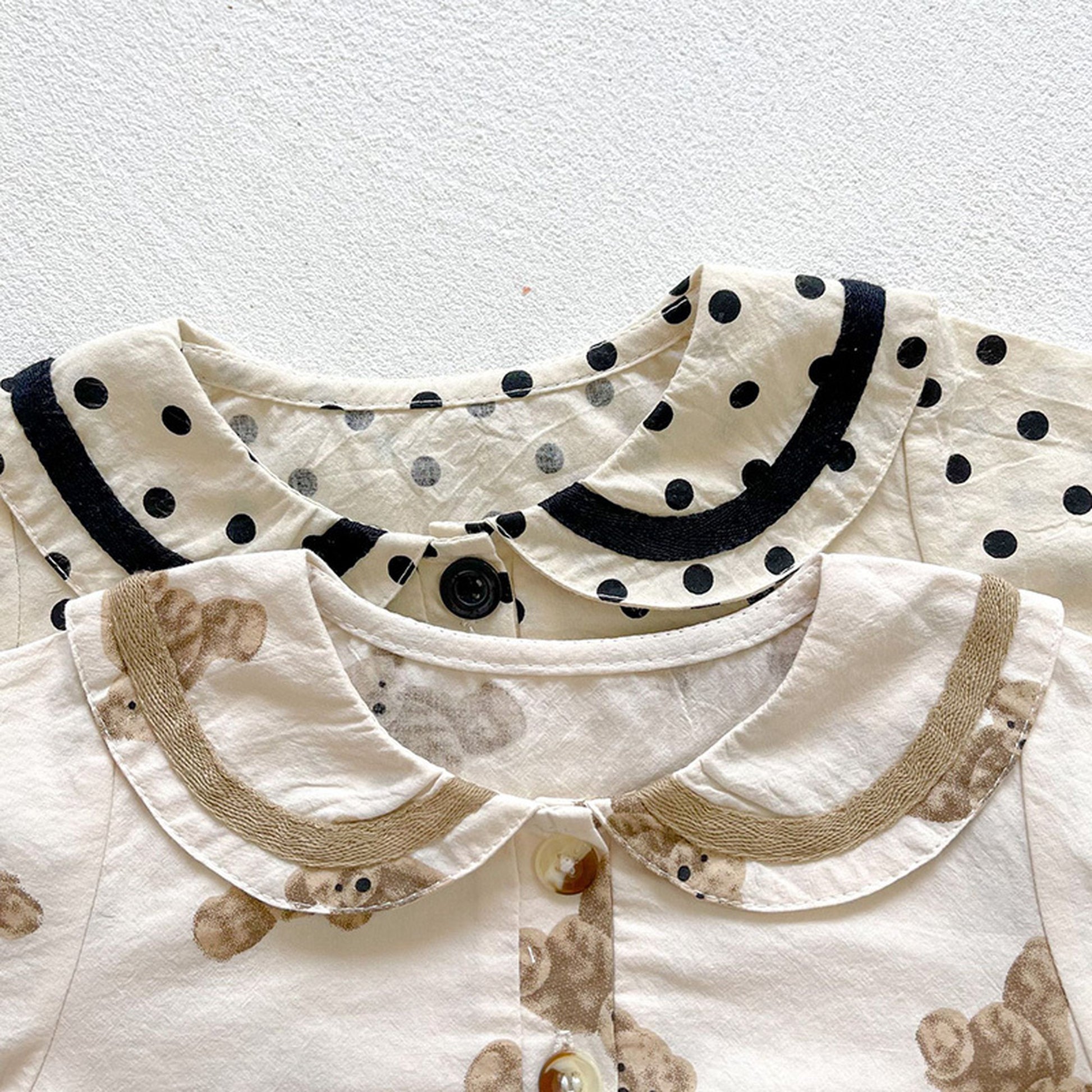 -ベビー くま みずたま 長袖ロンパース【mh0000053】 - mamahalo shop - 長袖ロンパース -  べビー服 - 子供服 - 男の子 - 女の子