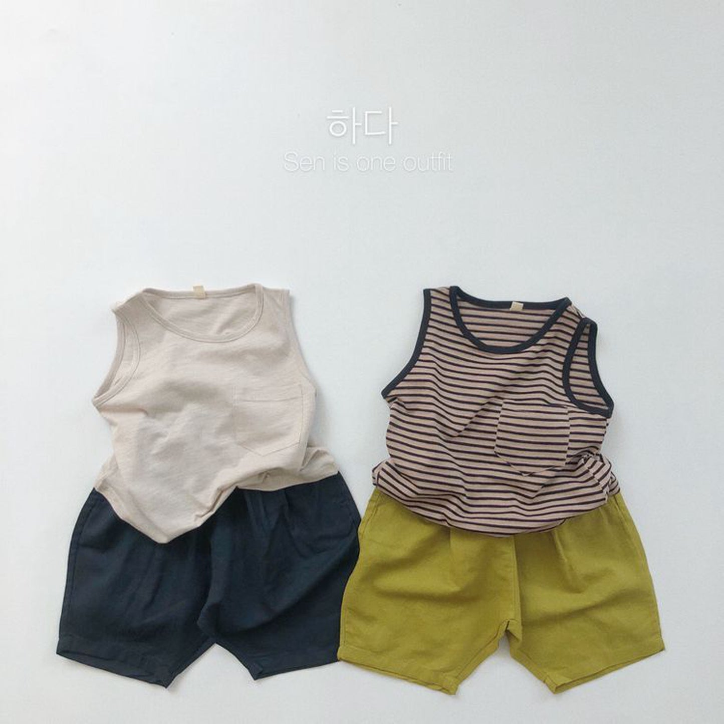 -キッズ コットンリネン サマー パンツ - mamahalo shop - ハーフパンツ・ショートパンツ -  べビー服 - 子供服 - 男の子 - 女の子