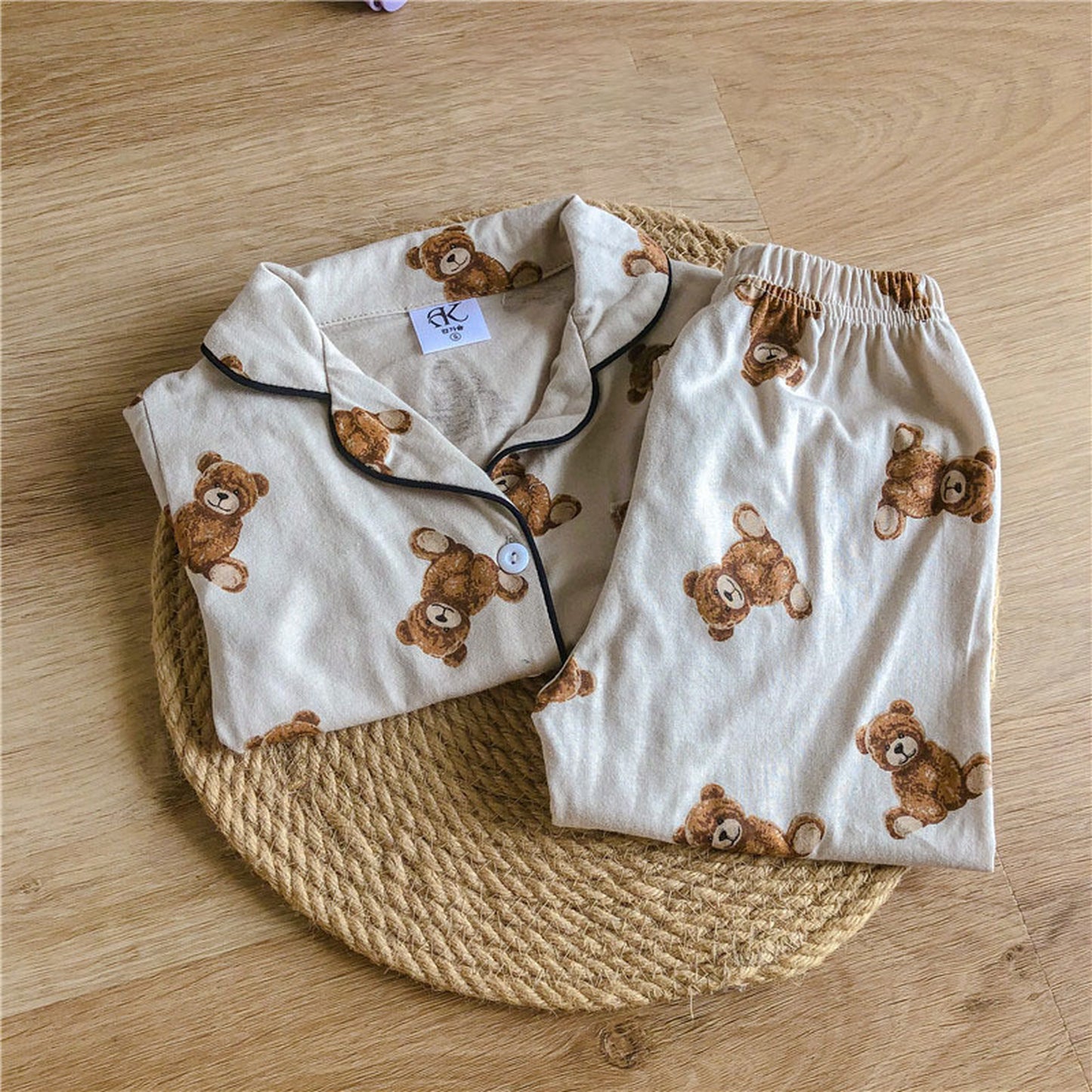 -キッズ くま 長袖パジャマセット【mh0000408】 - mamahalo shop - 長袖パジャマ -  べビー服 - 子供服 - 男の子 - 女の子