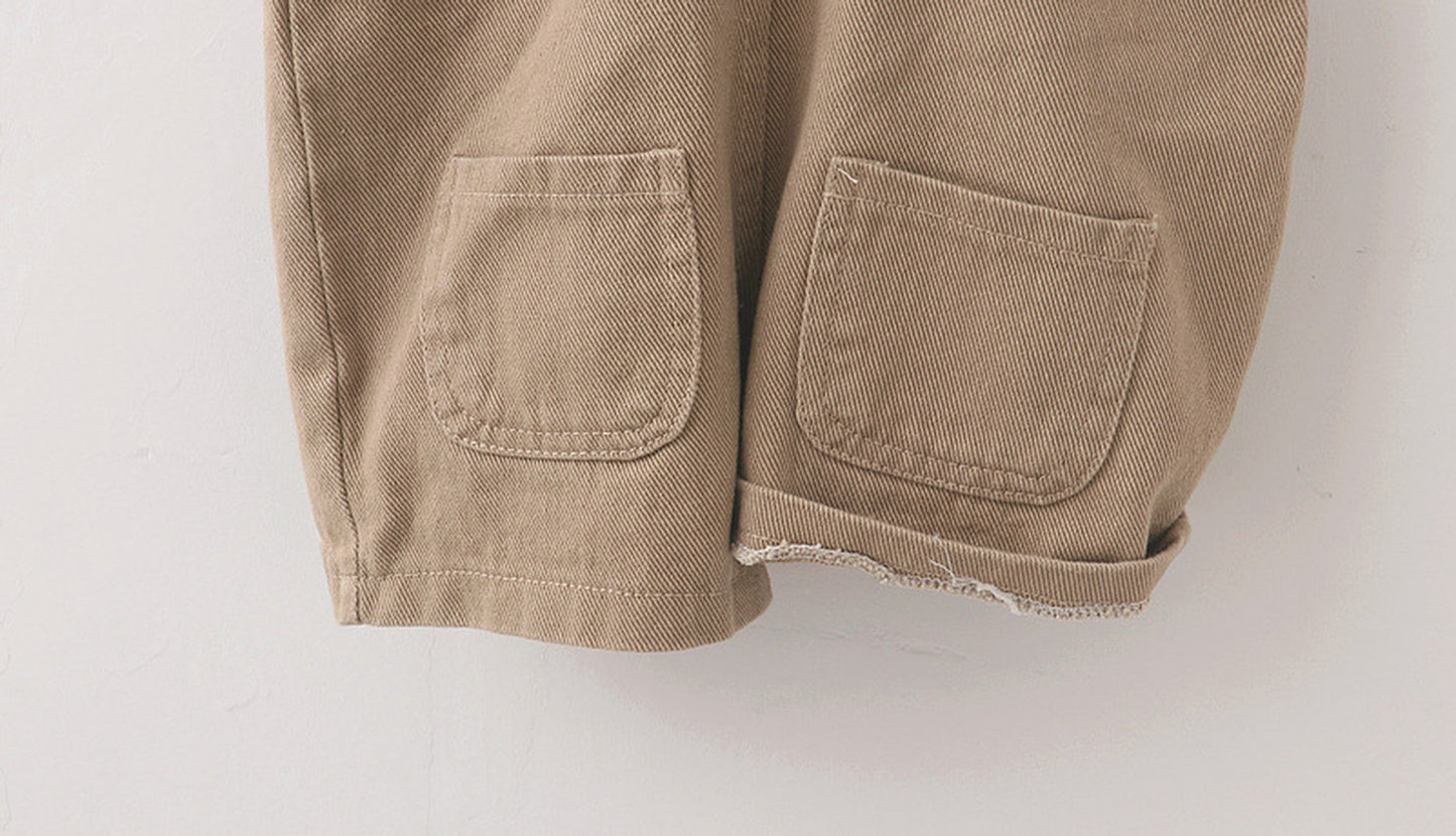 -キッズ シンプル オーバーオール サロペット【mh0000369】 - mamahalo shop - オーバーオール -  べビー服 - 子供服 - 男の子 - 女の子