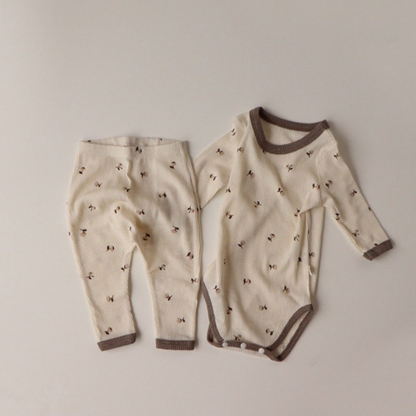 -ベビー フラワー セットアップ ロンパース トップス パンツ 帽子 ヘアバンド - mamahalo shop - ロンパースセットアップ -  べビー服 - 子供服 - 男の子 - 女の子