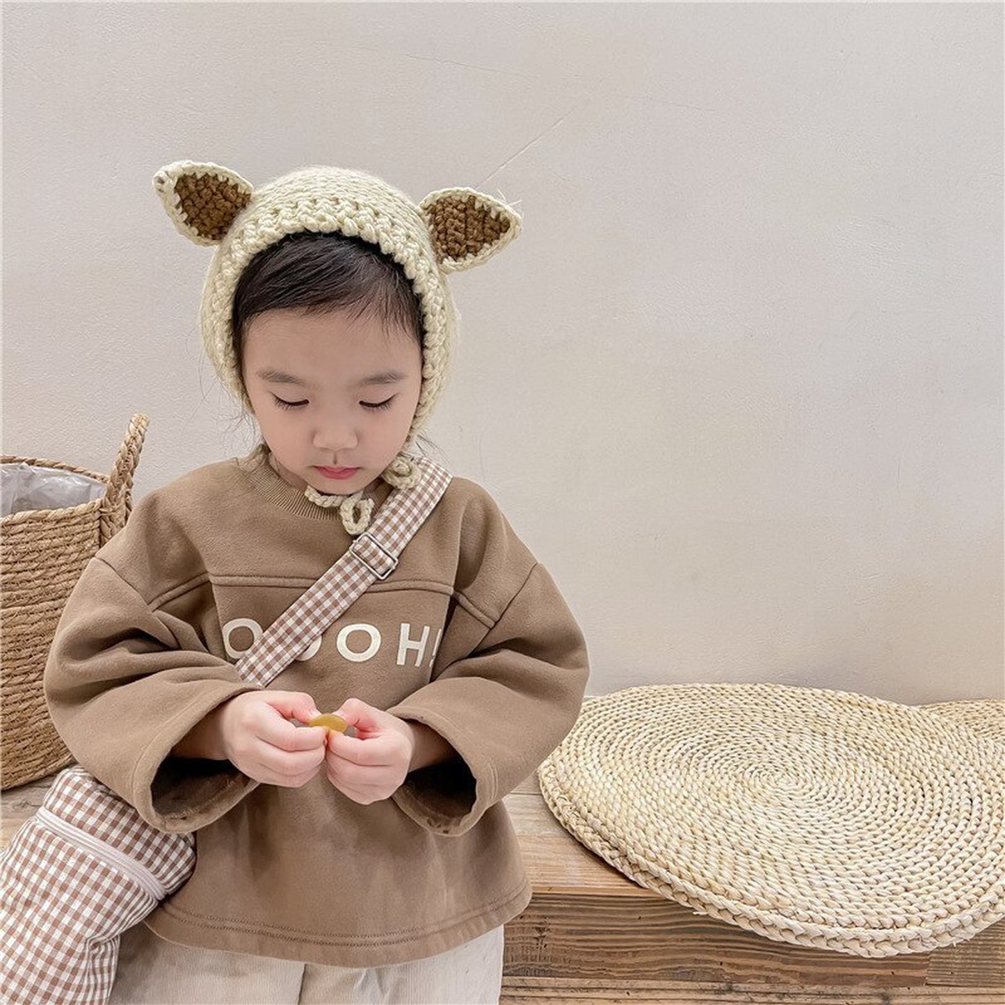 -キッズ レター ロゴ トップス スウェットシャツ【mh0000252】 - mamahalo shop - トレーナー・フーディ -  べビー服 - 子供服 - 男の子 - 女の子